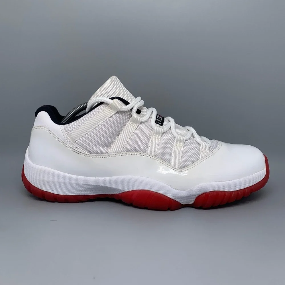 Jordan 11 Retro Low Cherry‎ White Red Basketball Shoes 528895-101 Men's Sz 12